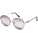 Gradient Brown Round UV Protection Sunglass