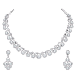 Diamond/Stones Necklace Set with Earrings for Women