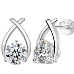 92.5 Sterling Silver And Diamond Like Brilliance Sparkling Zirconia