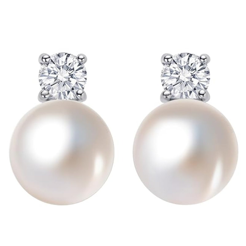 925 Silver Solitaire Pearl Earrings