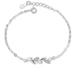 Sterling Silver Plated Charm Bracelet for Women