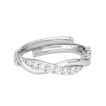 Pure 925 Sterling Silver Minimal Office wear Finger Ring with Adjustable Band