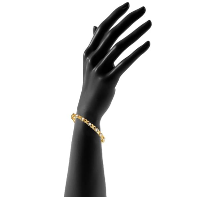 Gold Plated Twist & Shine Bracelet o fAlloy With Crystal For Women