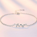 Sterling Silver Plated Charm Bracelet for Women
