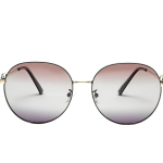 Gradient Brown Round UV Protection Sunglass