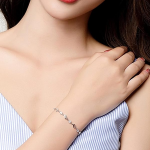 925 Silver-Plated Copper Bracelet for Women