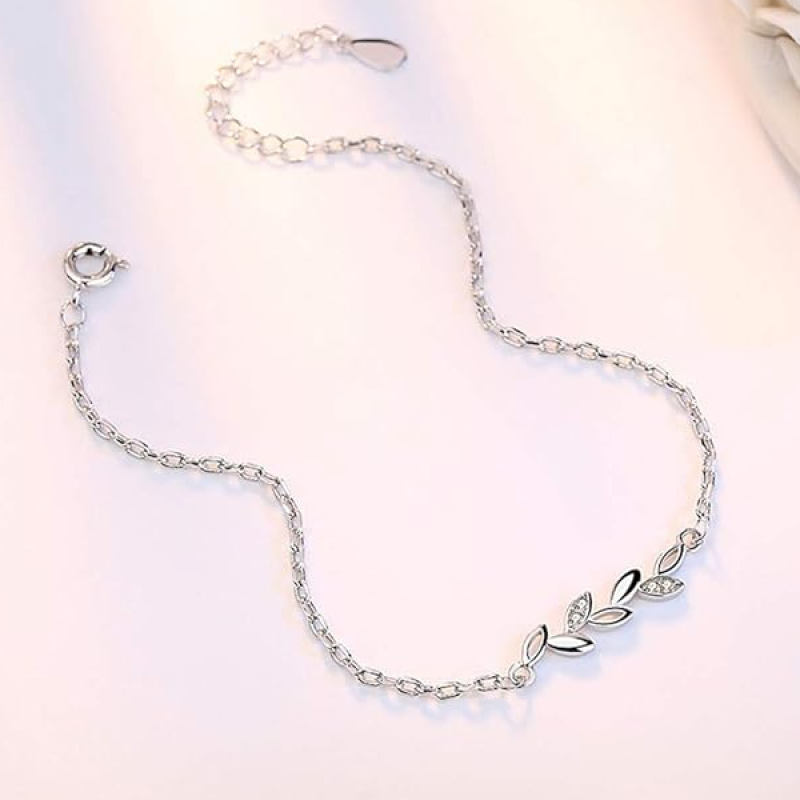 Sterling Silver Plated Charm Bracelet for Women