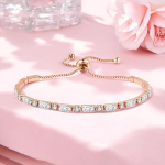 Cubic Zirconia American Diamond Adjustable Bracelet For Women