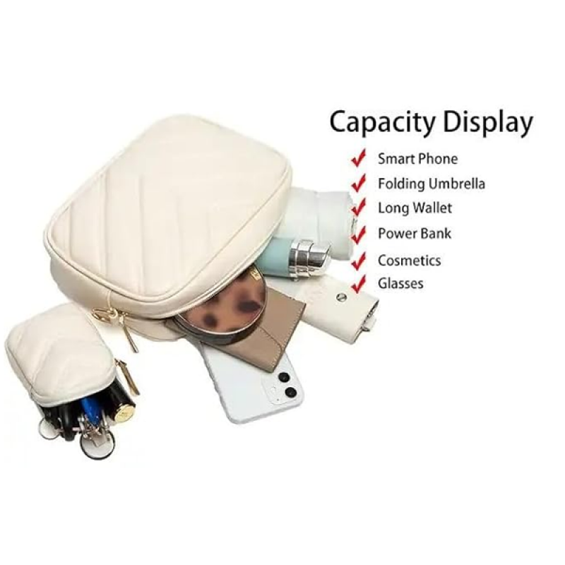 Women's Girls Cross Body Sling Bag with Pouch