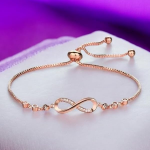 Infinity Shape Cubic Zirconia Diamond Bracelet for Women